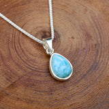 Collier unique en Larimar