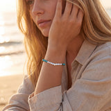Bracelet “Étoile des Lagons” – Turquoise Teintée & Nacre