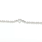 Bracelet Cœur Topaze Blanche – Argent 925