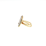 Bague “Soleil Fauve” – Œil de Tigre & Plaqué Or