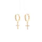 Boucles d'oreilles Croix Lumière