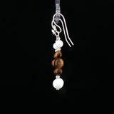 Boucles d’Oreilles Œil de Tigre & Bénitier – Argent 925