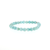 Bracelet Larimar Naturel 6 mm – Qualité AAA de République Dominicaine | Création EVALA