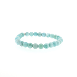Bracelet Larimar Naturel 6 mm – Qualité AAA de République Dominicaine | Création EVALA