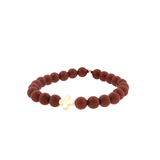 Bracelet Jaspe Rouge & Croix en Nacre – Force & Ancrage