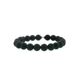 Bracelet Obsidienne Noire Mate – Élégance Intemporelle