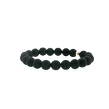 Bracelet Obsidienne Noire Mate – Élégance Intemporelle