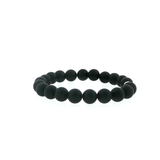 Bracelet Obsidienne Noire Mate – Élégance Intemporelle