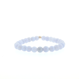 Bracelet Calcédoine AA d'Afrique – Douceur Céleste
