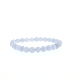 Bracelet Calcédoine AA d'Afrique – Douceur Céleste