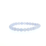 Bracelet Calcédoine AA d'Afrique – Douceur Céleste