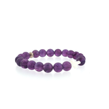 Bracelet Améthyste & Croix en Nacre – Apaisement & Spiritualité