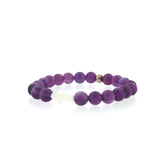 Bracelet Améthyste & Croix en Nacre – Apaisement & Spiritualité
