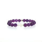 Bracelet Améthyste & Croix en Nacre – Apaisement & Spiritualité