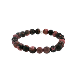 Bracelet Rhodonite Veinée Noire – Équilibre & Protection