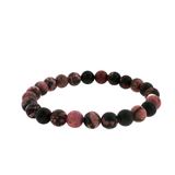 Bracelet Rhodonite Veinée Noire – Équilibre & Protection