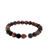 Bracelet Rhodonite Veinée Noire – Équilibre & Protection