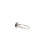 Bague Saphir Naturel & Zirconiums – Argent 925