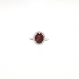 Bague “Passion Royale” – Grenat Naturel & Moissanites