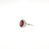 Bague “Passion Royale” – Grenat Naturel & Moissanites