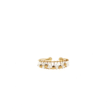 Bague Quartz Blanc – Acier Inoxydable Réglable