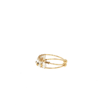 Bague Quartz Blanc – Acier Inoxydable Réglable