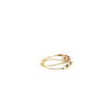 Bague Quartz Blanc – Acier Inoxydable Réglable