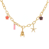 Collier “Évasion Dorée” – Charms & Acier Inoxydable