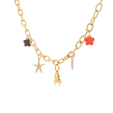 Collier “Évasion Dorée” – Charms & Acier Inoxydable