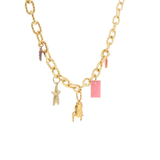 Collier “Évasion Dorée” – Charms & Acier Inoxydable