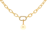 Collier “Perle Impériale” – Véritable Perle d'Eau Douce & Laiton Plaqué Or 24 Carats
