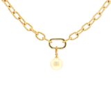 Collier “Perle Impériale” – Véritable Perle d'Eau Douce & Laiton Plaqué Or 24 Carats