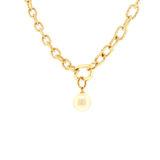 Collier “Perle Impériale” – Véritable Perle d'Eau Douce & Laiton Plaqué Or 24 Carats