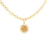 Collier Soleil – Acier & Laiton Plaqué Or 18 Carats