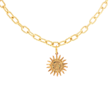 Collier Soleil – Acier & Laiton Plaqué Or 18 Carats