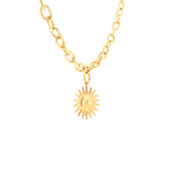 Collier Soleil – Acier & Laiton Plaqué Or 18 Carats