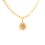 Collier Soleil – Acier & Laiton Plaqué Or 18 Carats