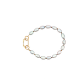 Bracelet « Croix Nacrée » – Perles d’Eau Douce & Nacre zirconiums