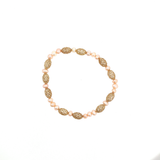 Bracelet « Perles d'Eau Douce Élégance » – Argent 925 Plaqué Or