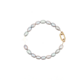 Bracelet “Élégance Nacrée” – Véritables Perles d'Eau Douce Grises