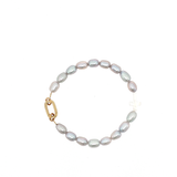 Bracelet “Élégance Nacrée” – Véritables Perles d'Eau Douce Grises