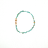 Bracelet Amazonite & Perles d'Eau Douce Roses – Plaqué Or 24K
