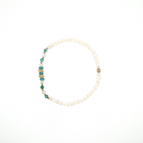 Bracelet “Équilibre Océan” – Nacre & Turquoise