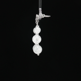Boucles d'oreilles en Cristal de Roche Craquelé – Argent 925