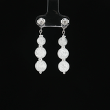 Boucles d'oreilles en Cristal de Roche Craquelé – Argent 925