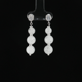 Boucles d'oreilles en Cristal de Roche Craquelé – Argent 925