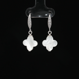 Boucles d'oreilles Fleur de Nacre – Argent 925 Rhodié