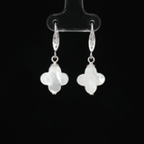 Boucles d'oreilles Fleur de Nacre – Argent 925 Rhodié
