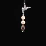 Boucles d'oreilles Perles d'Eau Douce Rosées & Perles Grises – Argent 925