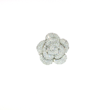 Bague Fleur Pavée – Argent 925 & Zirconiums – Création unique EVALA